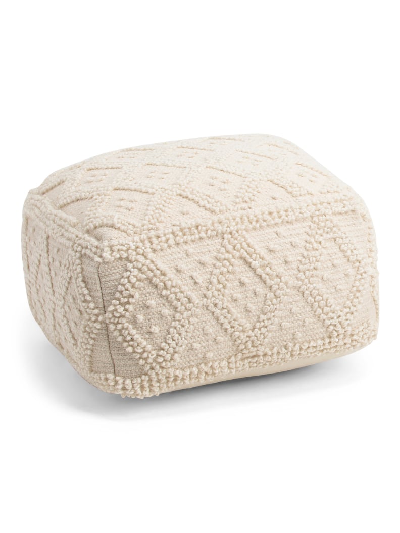 Textured Boho Pouf