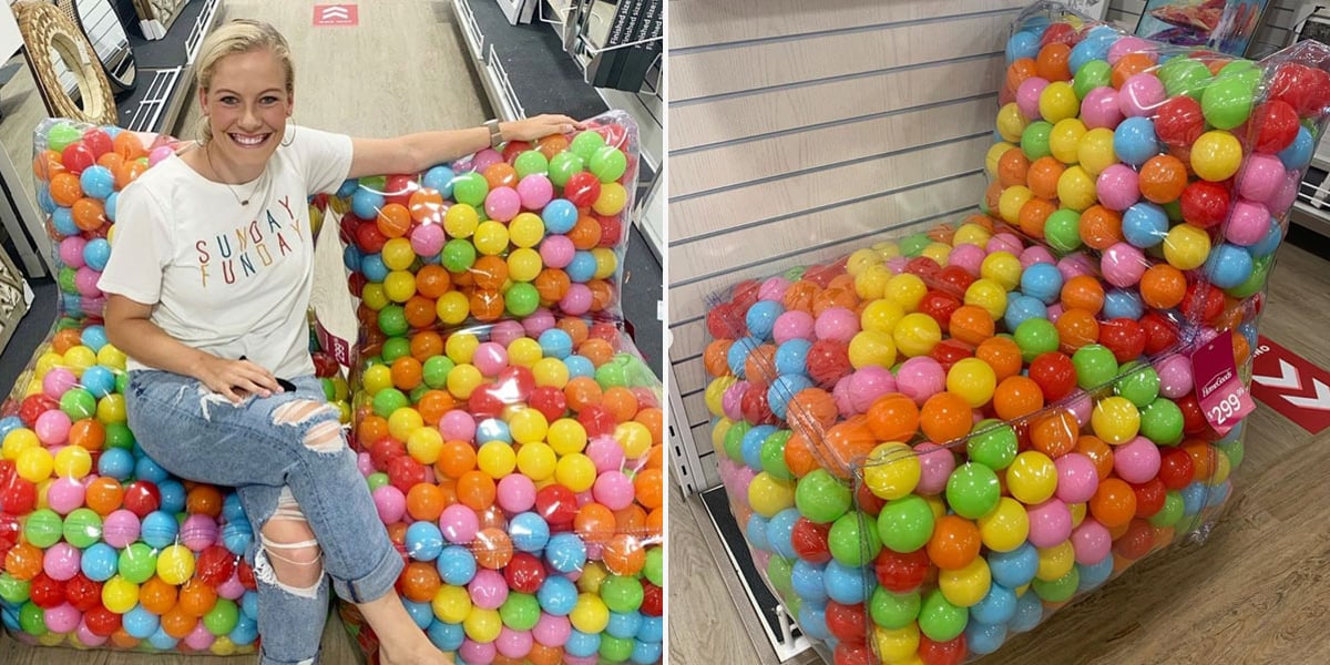 Chair with balls inside clearance