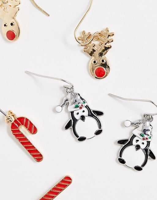 ASOS Design Christmas Earring Pack