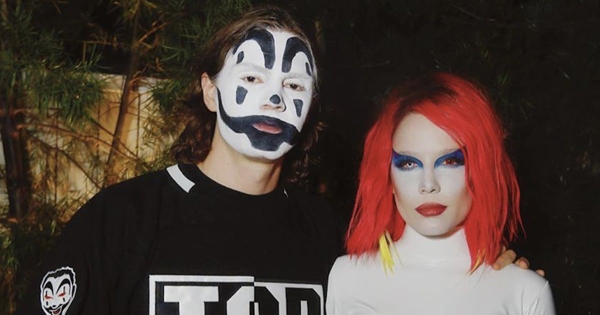 Halsey and Evan Peters at Halloween Party Pictures POPSUGAR Celebrity