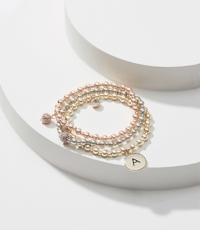 Loft Initial Stretch Bracelet Set