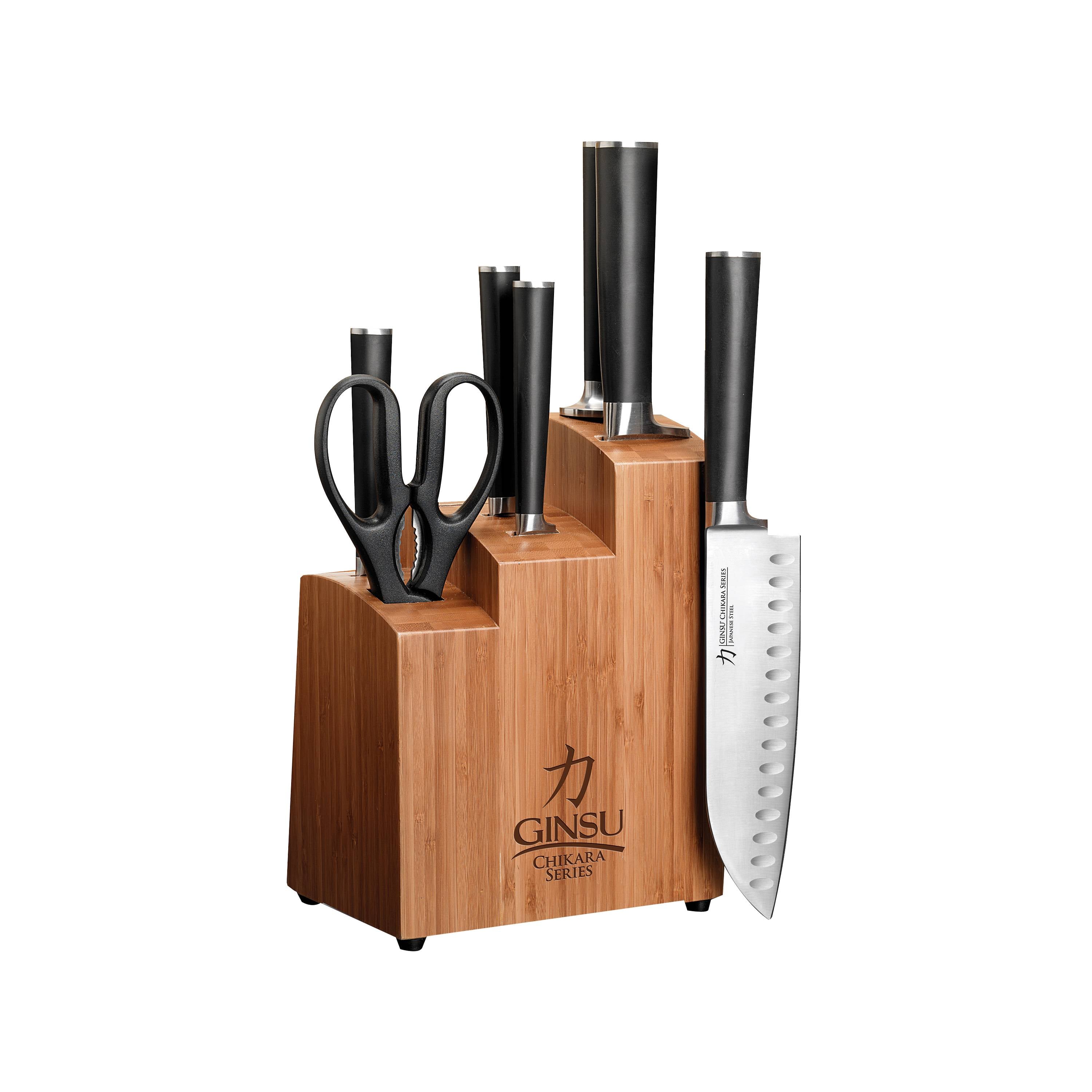 Ginsu Chikara Series 19 Piece Cutlery Set with Bamboo Block