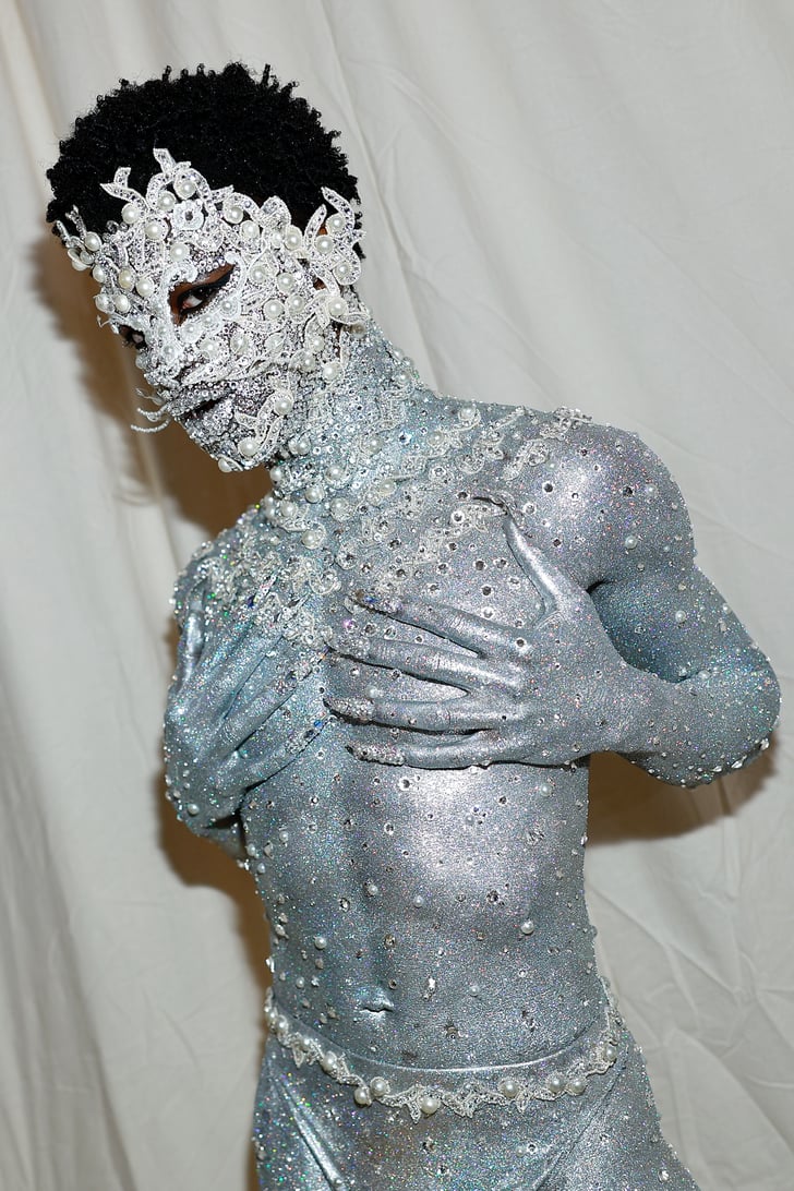 Lil Nas X's Silver Body Paint Met Gala 2023 Best Hair, Makeup, and