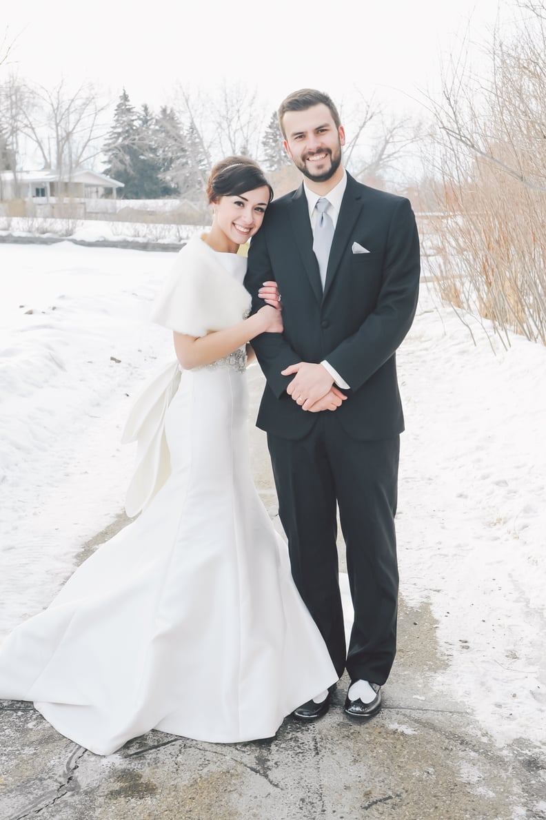 Any dress will pair perfectly with the snowy landscape.