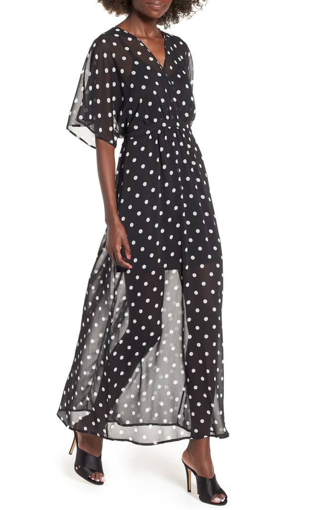 Love, Fire Chiffon Maxi Dress