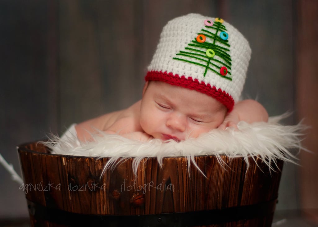 Christmas Tree Beanie | Crocheted Christmas Outfits For Babies ...