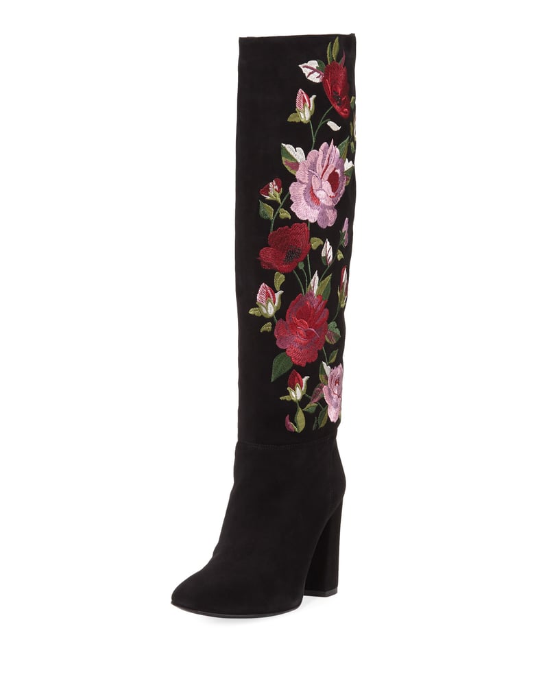 Kate Spade Greenfield Floral-Embroidered Knee-High Boot