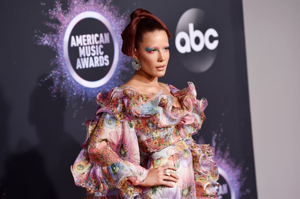 Halsey's Groovy Floral Gown and Butterfly Rings at the AMAs