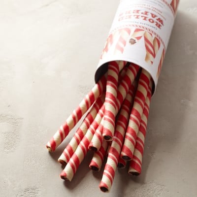 Chocolate Peppermint Rolled Wafers