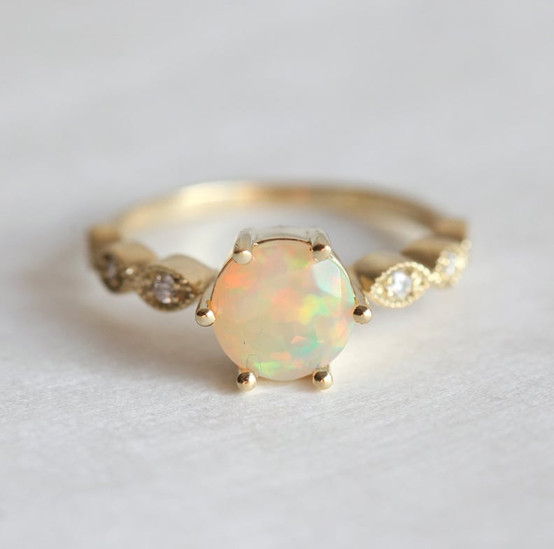 Capuccine Opal Engagement Ring