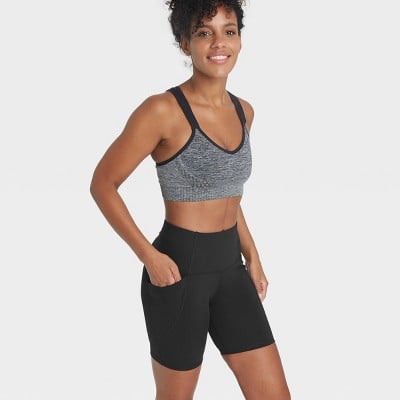 All in Motion Sculpted Linear High-Waisted Bike Shorts 7"