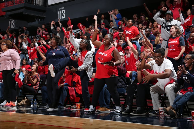 The Washington Mystics fans react during Game Five of the 2019 WNBA Finals.