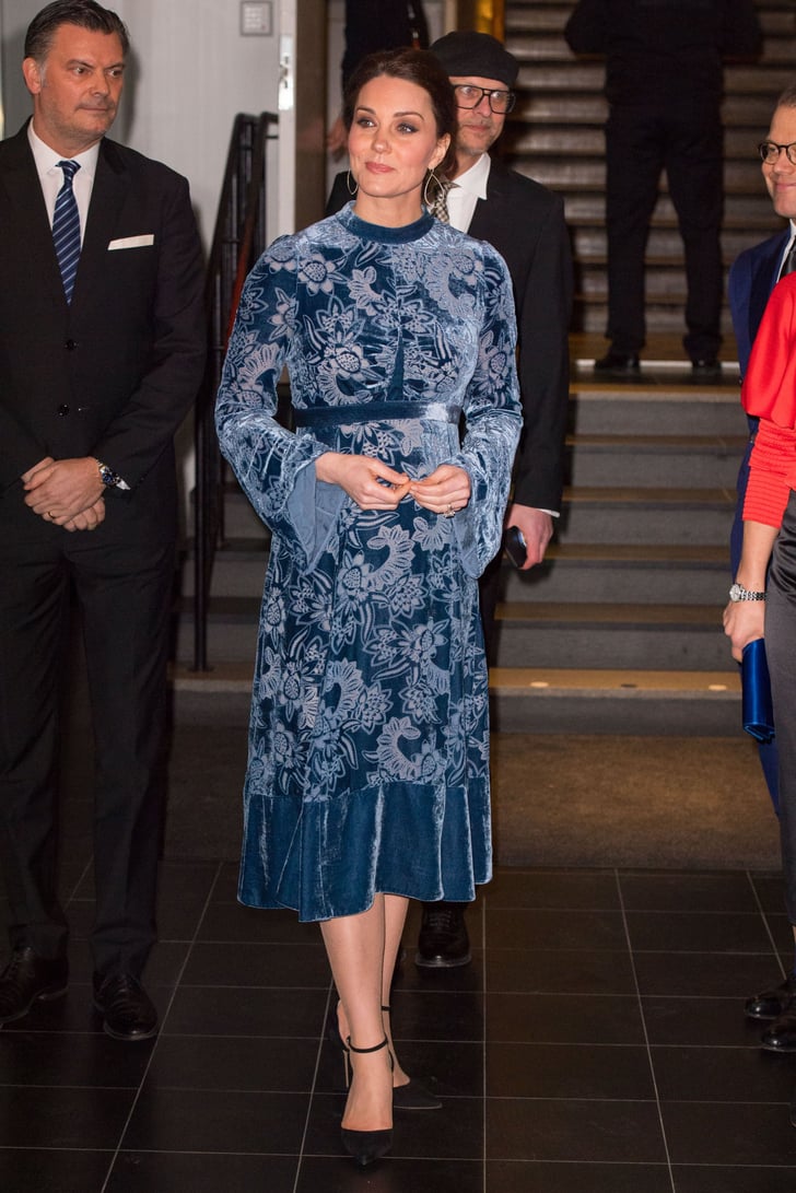 Kate Middleton's Blue Velvet Erdem Dress