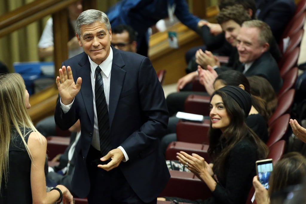 George and Amal Clooney Meet Pope Francis May 2016