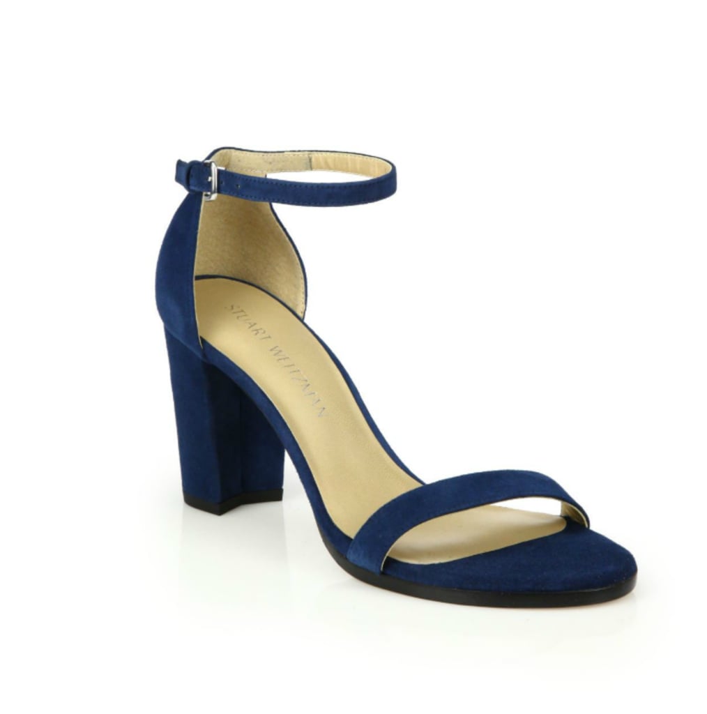 Stuart Weitzman NearlyNude Suede Block-Heel Sandals ($398)