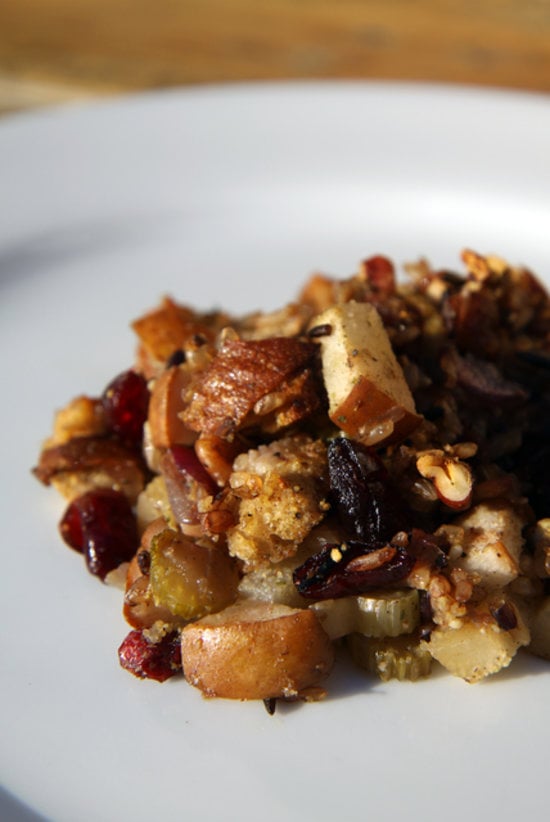 Cranberry-Pear Wild Rice Stuffing