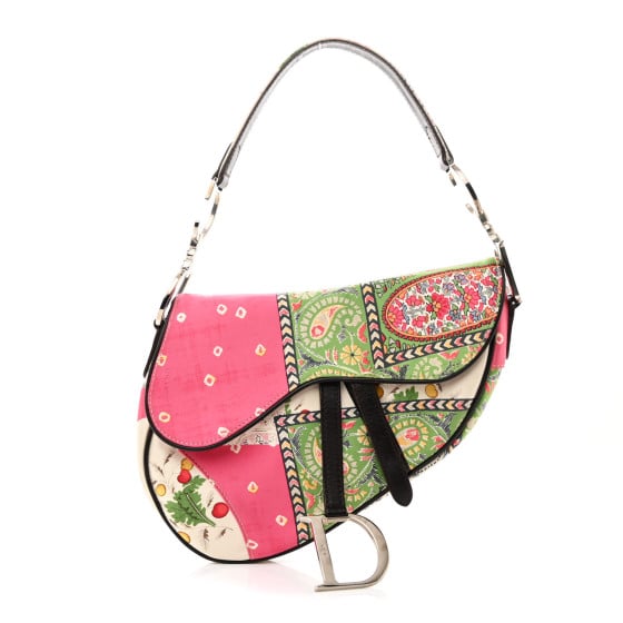 Christian Dior Silk Paisley Saddle Bag