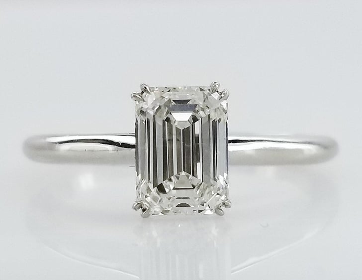 Shilpys Creation Emerald-Cut Moissanite Engagement Ring | Beyoncé's ...