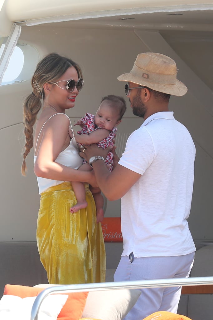 Chrissy Teigen John Legend and Luna in Saint-Tropez Photos