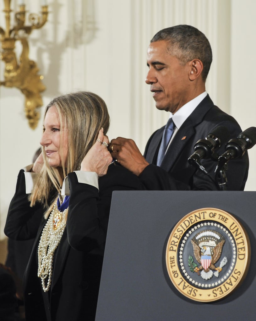 President Obama Awards Steven Spielberg and Barbra Streisand
