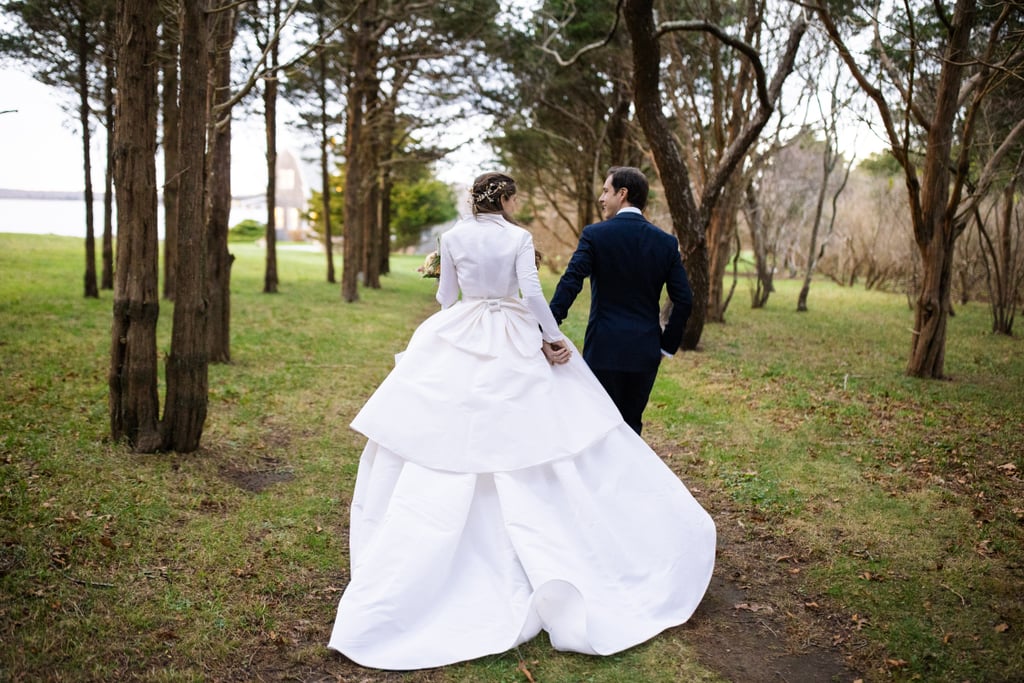 Shoe Designer Sarah Flint Reem Acra Wedding Dress and Heels