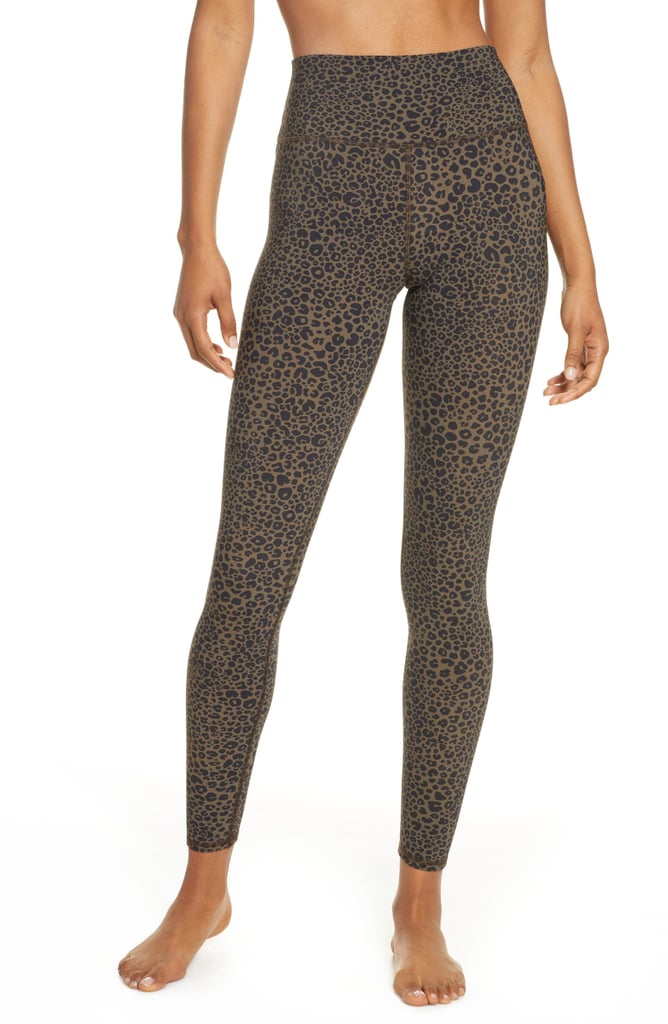 leopard print flare leggings