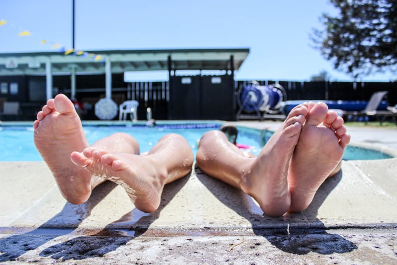 Lie out at a community pool.