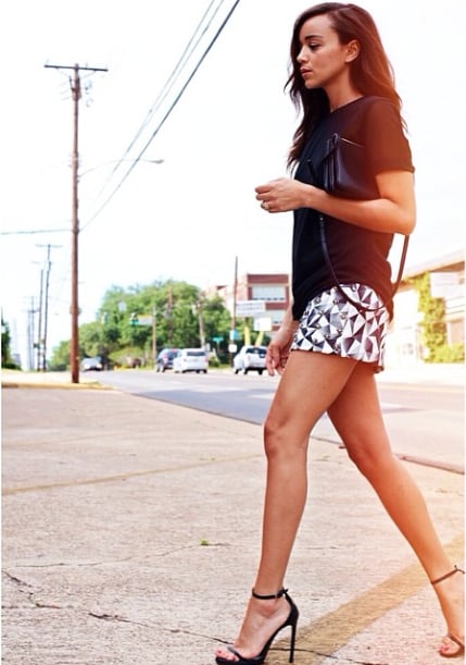 Ashley Madekwe knows that shorts can be pretty darn sexy when you add ankle-strap heels. 
Source: Instagram user smashleybell