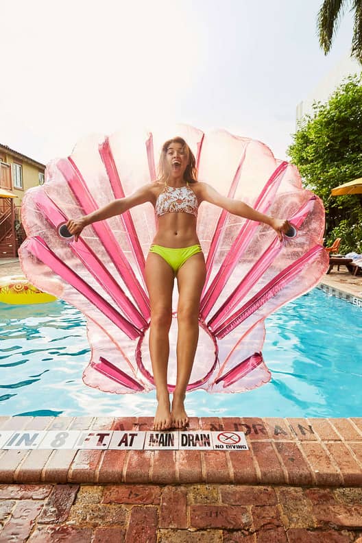 Mermaid shell pool float on sale