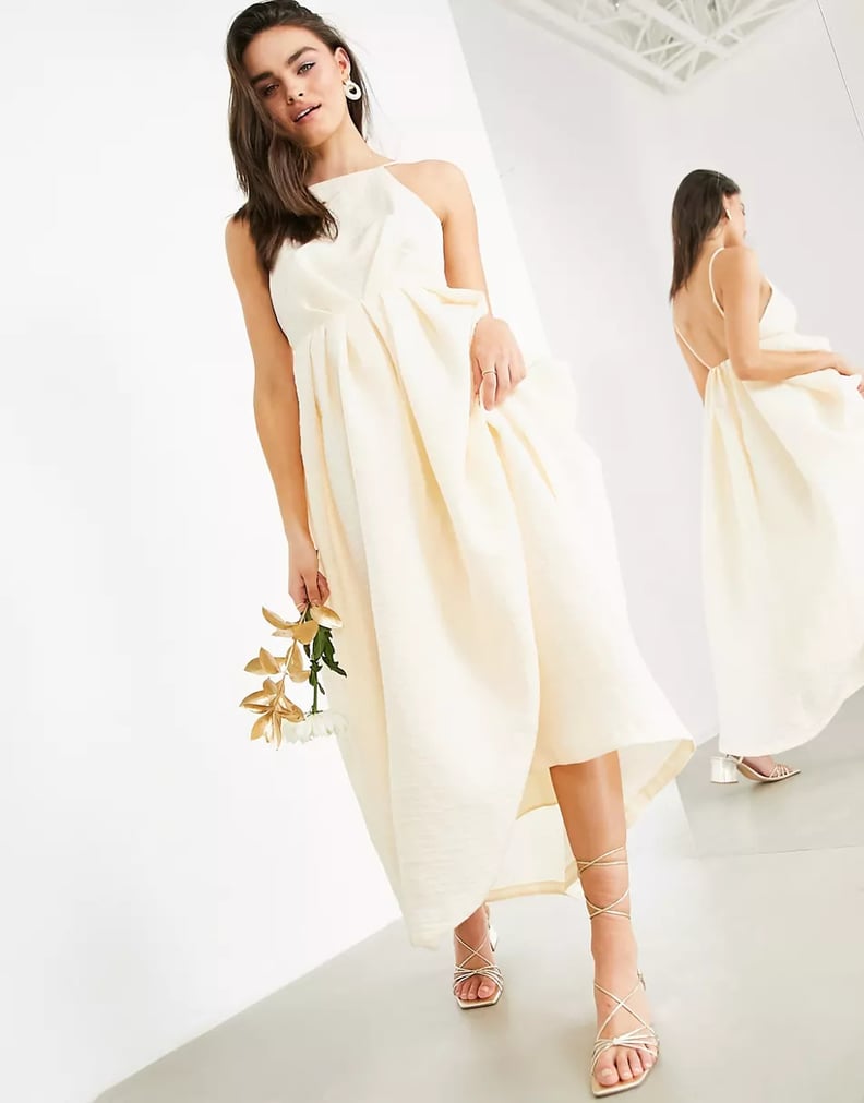 An Off-White Wedding Dress: ASOS Edition Clementine Halter Wedding Dress