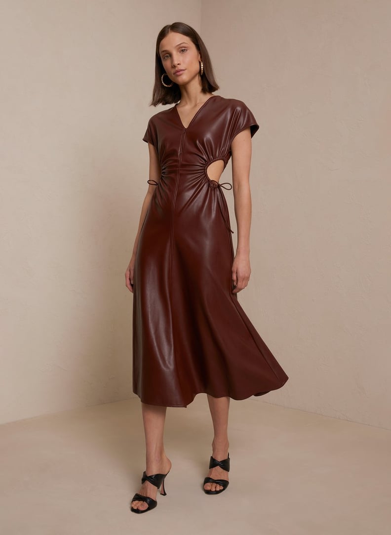 For a Leather Statement: Syna Vegan Leather Dress