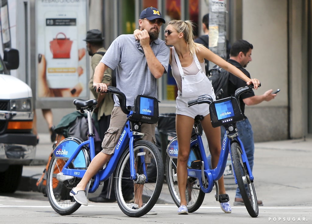 Leonardo DiCaprio and Kelly Rohrbach Riding Bikes PDA