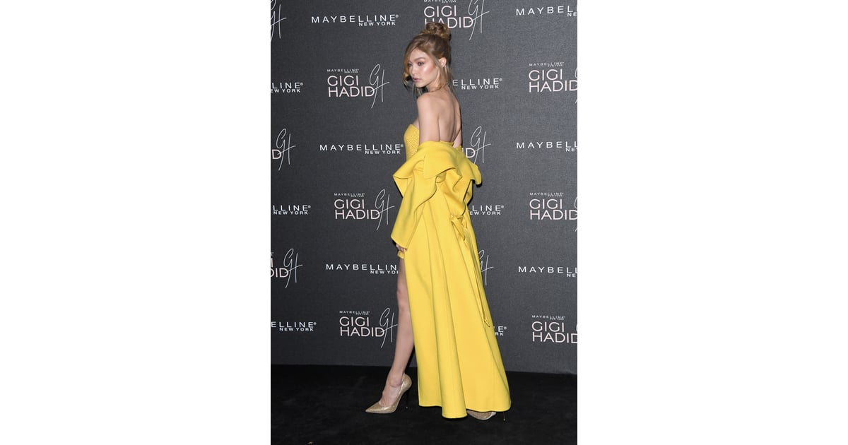 Gigi Hadid Yellow Ralph Lauren Dress POPSUGAR Fashion Photo 3