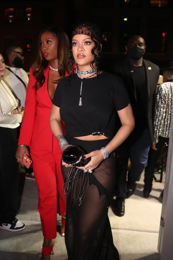 Rihanna Wears Sheer Skirt For Her Met Gala Afterparty