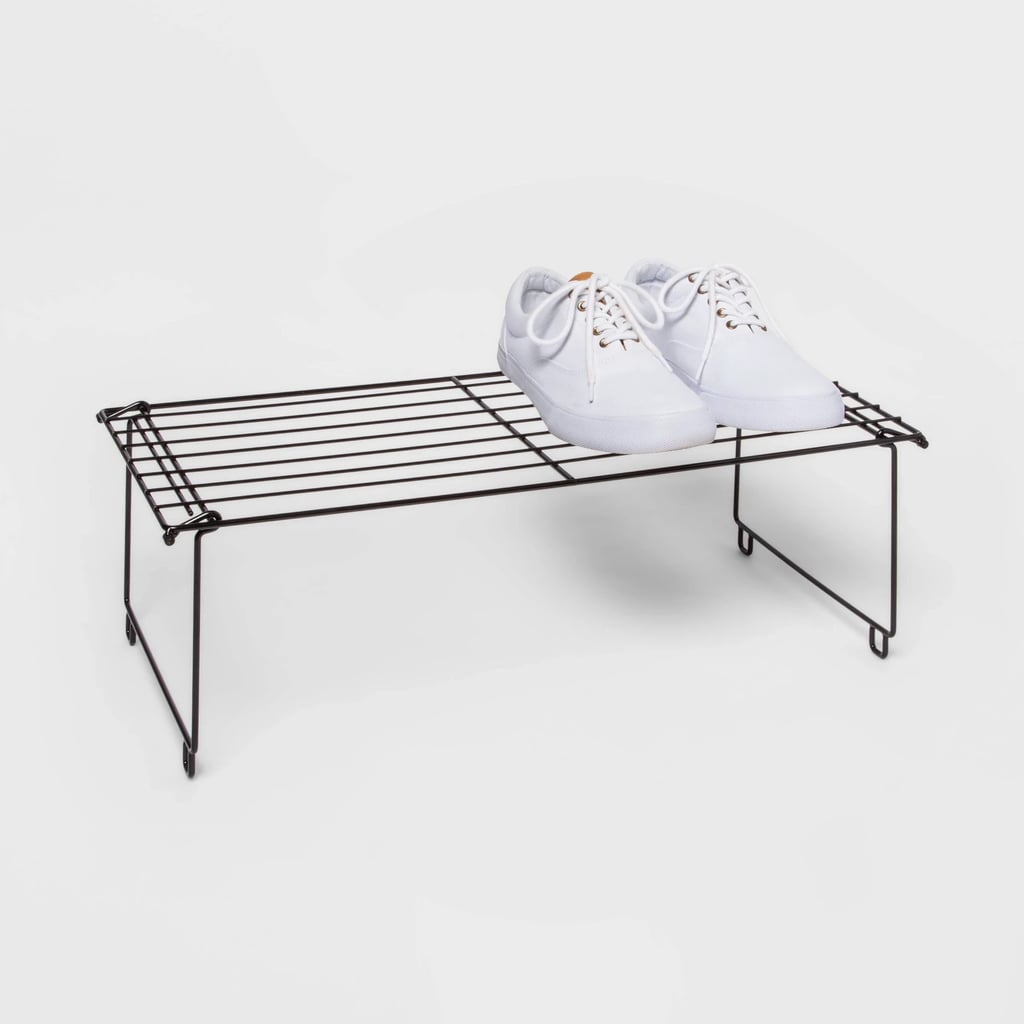 For Stackable Storage: Room Essentials Stackable Single Shoe Rack