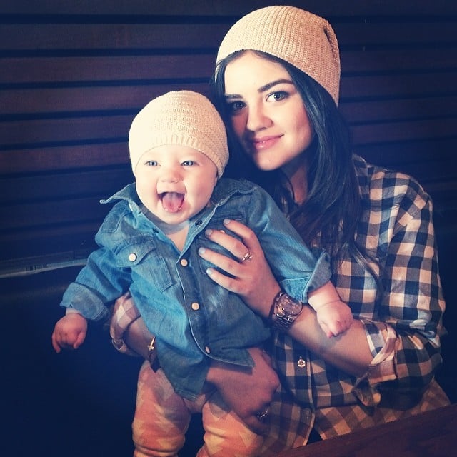 Lucy Hale wore matching beanies with a baby. Beanie babies!
Source: Instagram user lucyhale