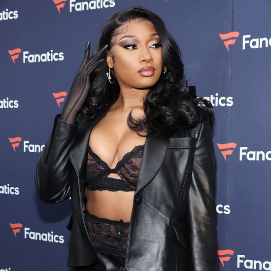 Megan Thee Stallion's Supermodel Lip Liner at Super Bowl