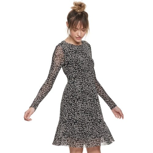 POPSUGAR Printed Mesh Dress