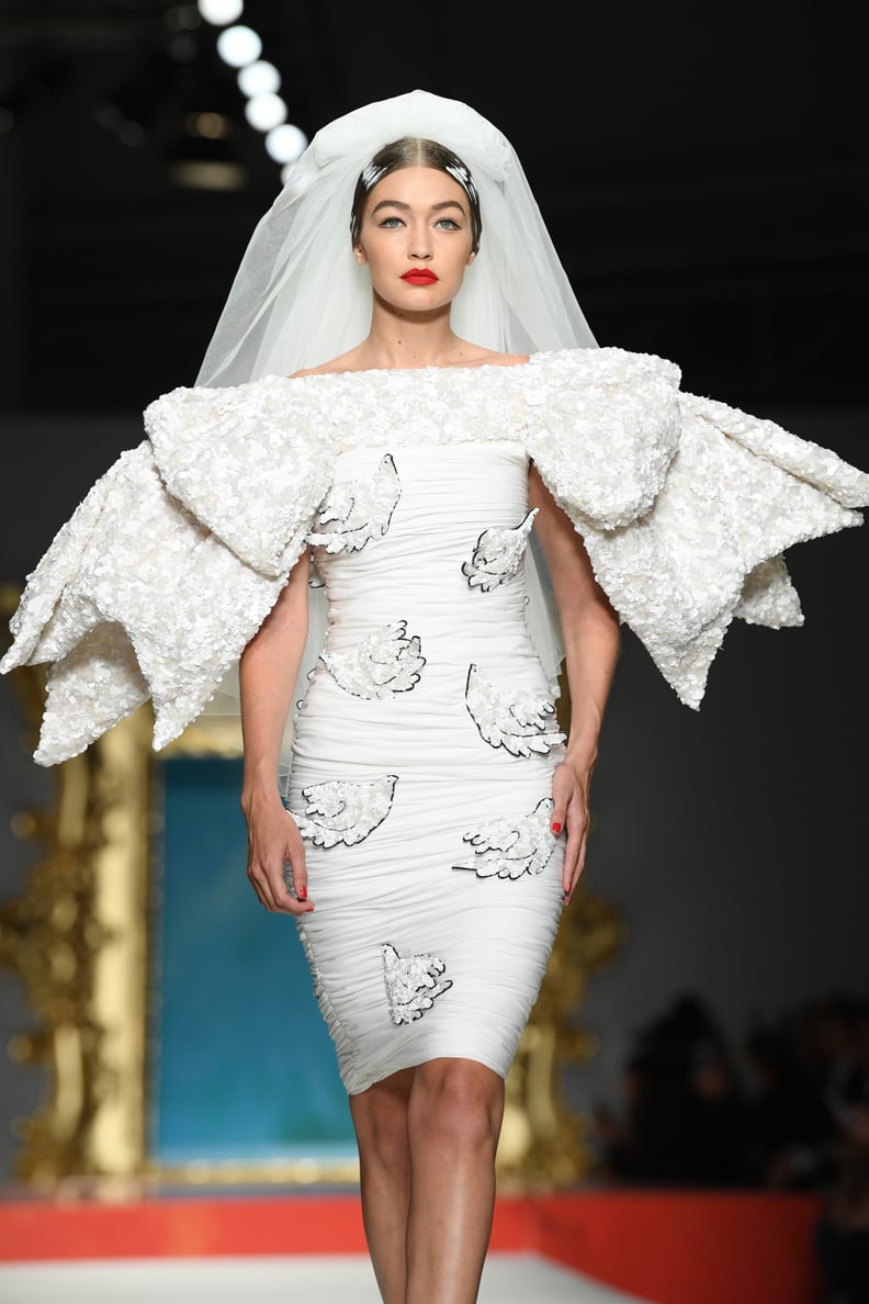 Gigi Hadid as a Bride in Moschino's Spring / Summer 2020 Show