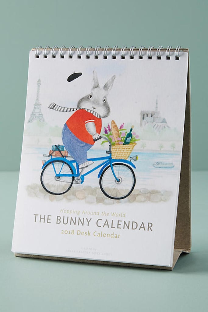 Dear Hancock 2018 Bunny Desk Calendar 2018 Desk Calendars POPSUGAR