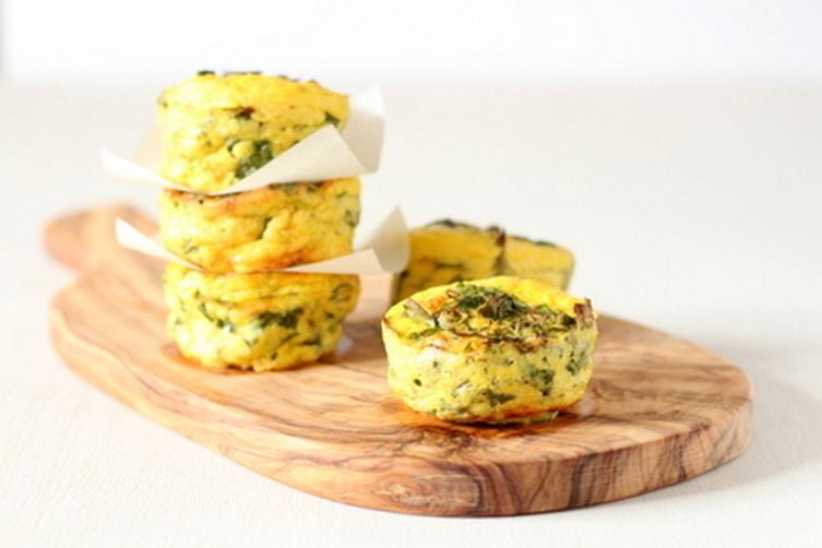 Yogurt and Spinach Mini Frittatas