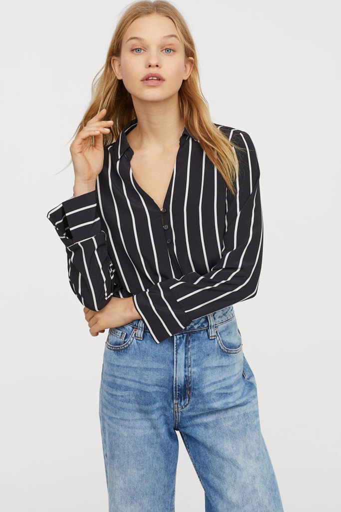 H&M V-Neck Blouse | Best Tops for Women 2019 | POPSUGAR Fashion Photo 4