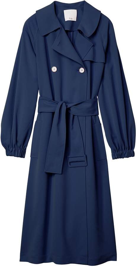 Tibi Drape Twill Trench