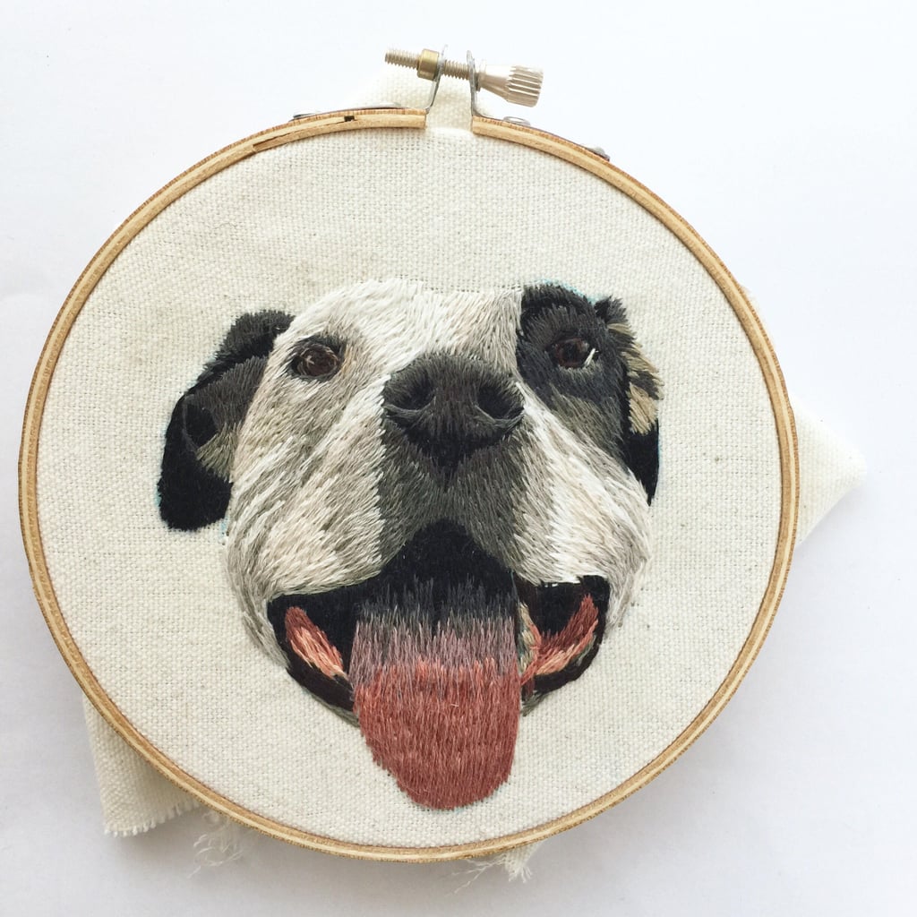 Embroidered Pet Portraits on Etsy POPSUGAR Family Photo 6
