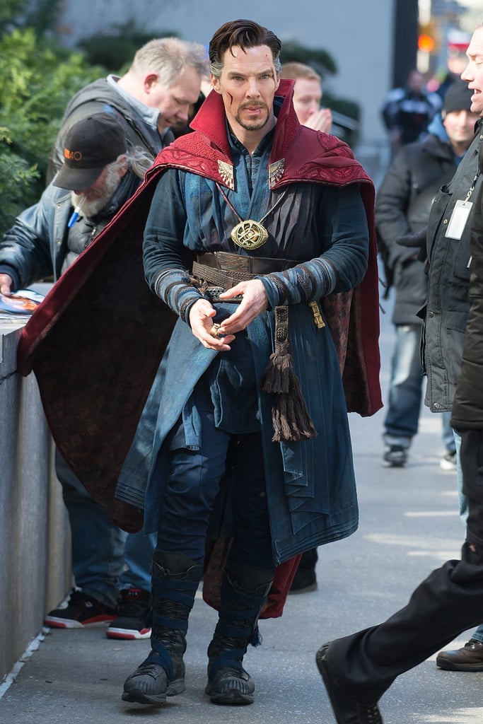 Benedict Cumberbatch Filming Doctor Strange Set Pictures