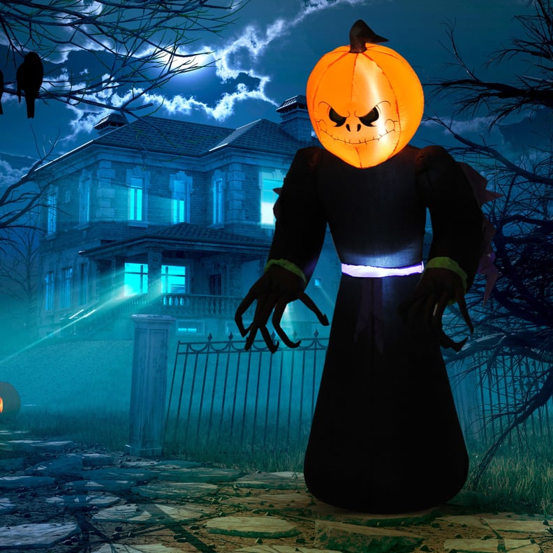Inflatable Halloween Pumpkin Reaper Light-Up Yard Decoration