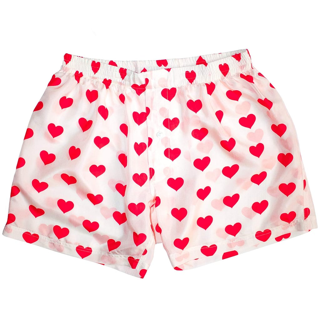 White Silk Heart Boxers LastMinute Valentine's Day Gifts 2019
