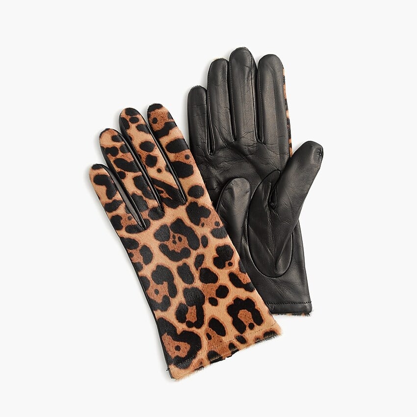 J. Crew Italian Calf Hair Touch Leather Tech Gloves