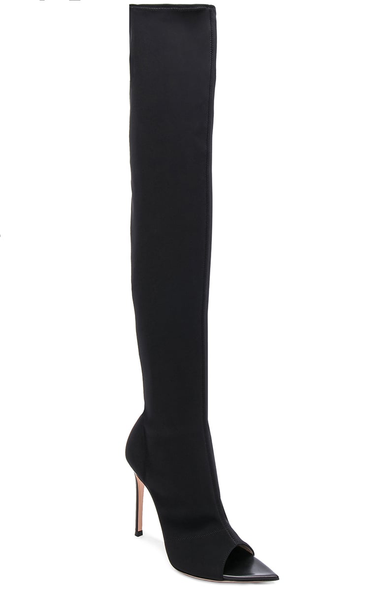 Chrissy's Exact Gianvito Rossi Gotham Cuissard Peep Toe Thigh High Boots