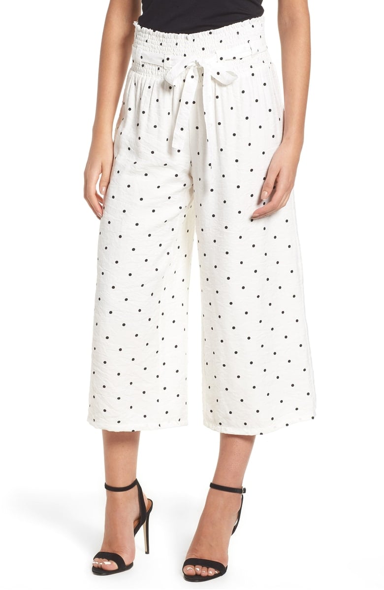 Lost Ink Polka Dot Crop Trousers